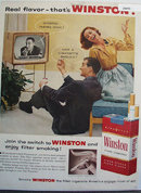 Winston Real Flavor Cigarette 1956 Ad