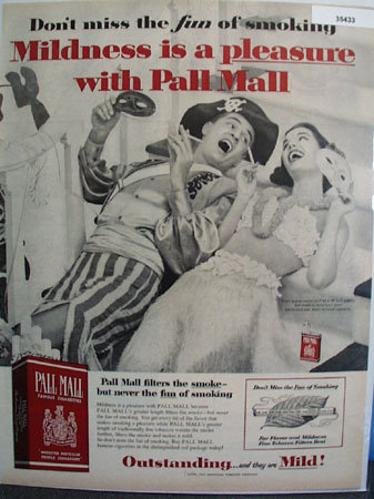 Pall Mall Cigarettes Fun of Smoking 1957 Ad