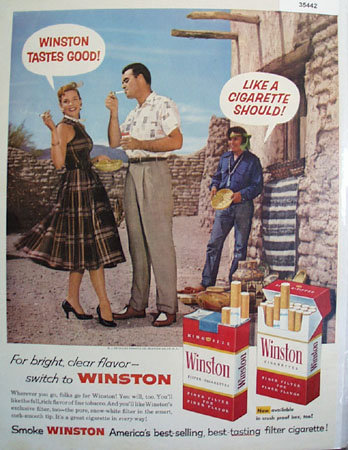 Winston Cigarette Southwest Scene 1957 Ad