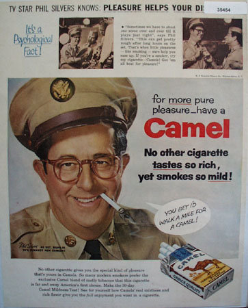 Camel Cigarettes Phil Silvers 1956 Ad