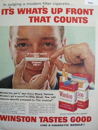 Winston Cigarette Gary Moore 1958 Ad