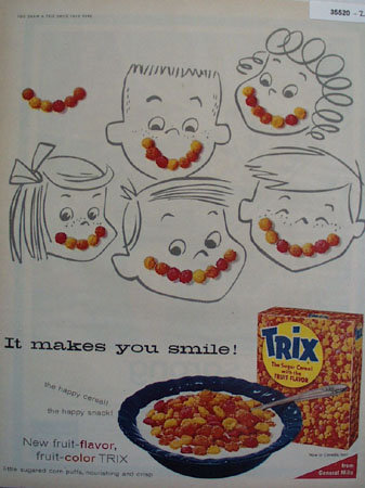 Trix The Sugar Cereal 1956 Ad