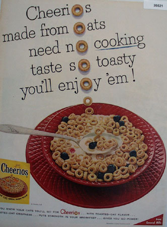 Cheerios Oat Cereal 1956 Ad