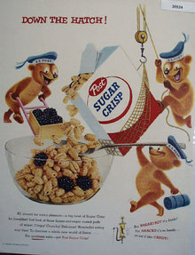 Post Sugar Crisp 1955 Ad