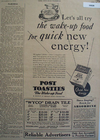 Post Toasties Corn Flakes 1930 Ad
