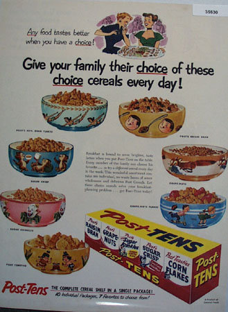 Post Tens The Complete Cereal 1953 Ad