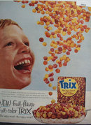 General Mills Fruit Flavor Trix Cereal 1956 Ad