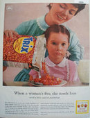 Trix Fruit Flavor Cereal Made for Kids 1958 Ad