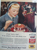 Armour Star Corned beef Hash 1956 Ad