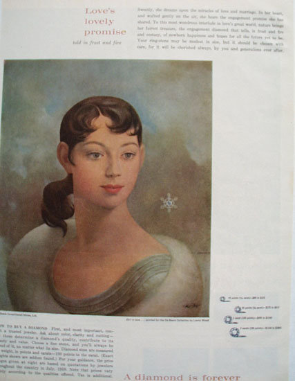 DeBeers Girl In Love Ad 1959