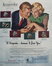 Keepsake Diamond Because I Love You Ad 1949