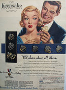 Keepsake Diamond Choice Loveliest Brides Ad 1951