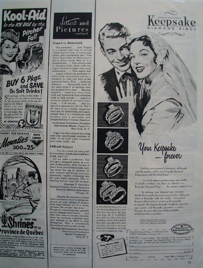 Keepsake Diamond Your Keepsake Forever Ad 1952