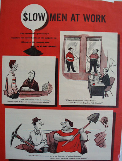 Eldon Dedini Slow Men At Work Cartoons 1951
