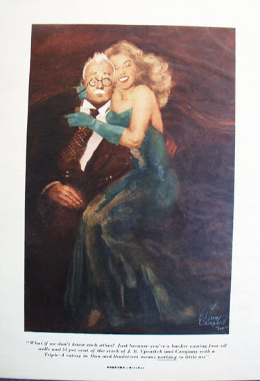 Lady On Mans Lap Cartoon 1949