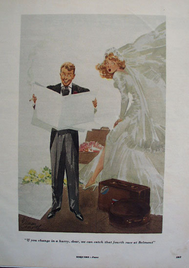 Bride and Groom Cartoon 1953