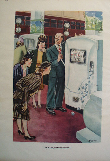 Slot Machine Refrigerator Cartoon 1947