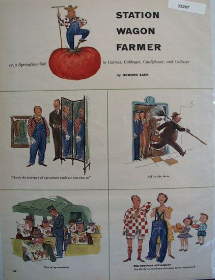 Station Wagon Farmer Cartoon 1953