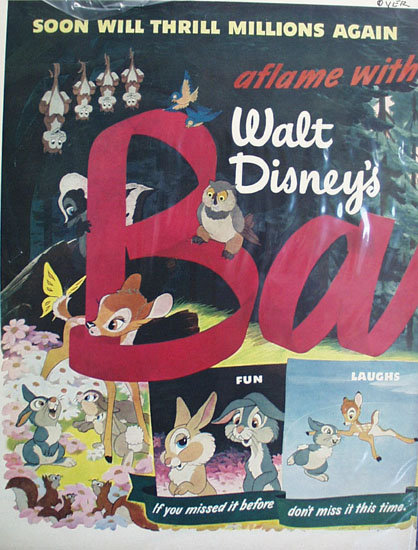 Walt Disney Bambi Ad 1948