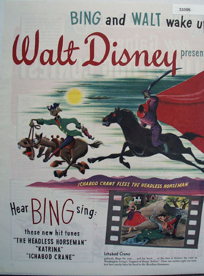 Disneys Adventures of Ichabod Ad 1949