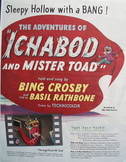 Disneys Adventures of Ichabod Ad 1949