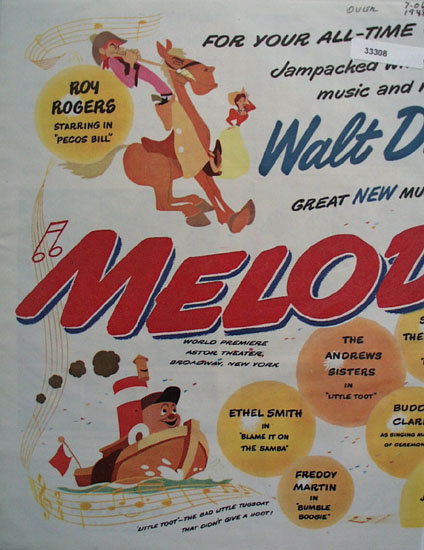 Disneys Melody Time Movie Ad 1948