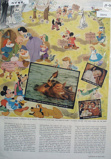 Disney And Mickey Silver Anniversary Ad 1953