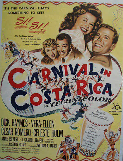 Carnival In Costarica Movie Ad 1947
