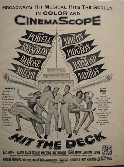 Hit The Deck Movie Ad 1955
