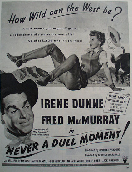 Never A Dull Moment Movie Ad 1950