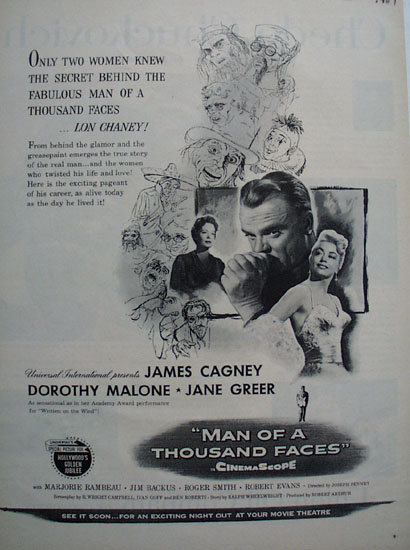 Man Of A Thousand Faces Movie Ad 1957