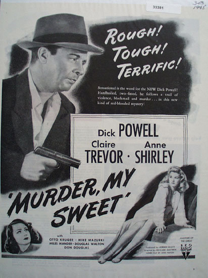 Murder My Sweet Movie Ad 1945
