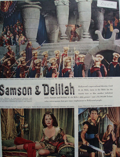 Sampson And Delilah Movie Ad 1949