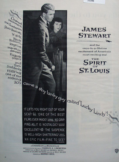 The Spirit of St Louis Movie Ad 1957
