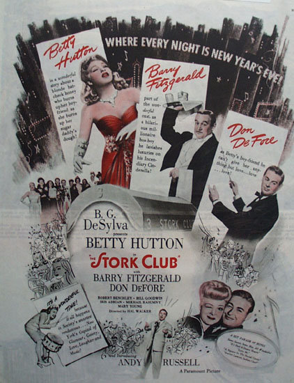 Stork Club Movie Ad 1945