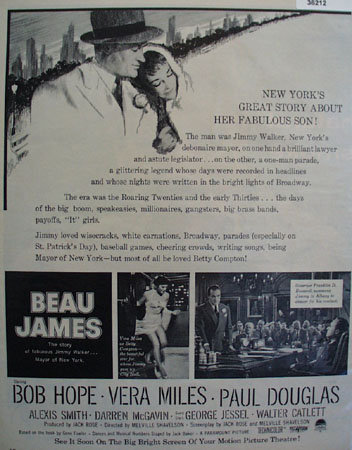 Movie Beau James Mayer Of New York 1959 Ad