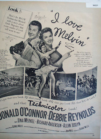 Movie I Love Melvin 1953 Ad.