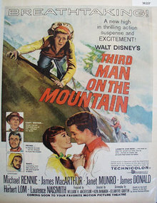Movie Third Man On The Mountain 1959 Ad.