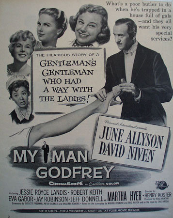 Movie My Man Godfrey 1957 ad