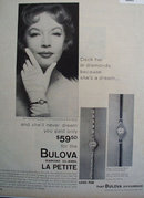 Bulova La Petite Watch 1958 Ad