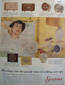 Sessions Alarm Clock 1955 Ad
