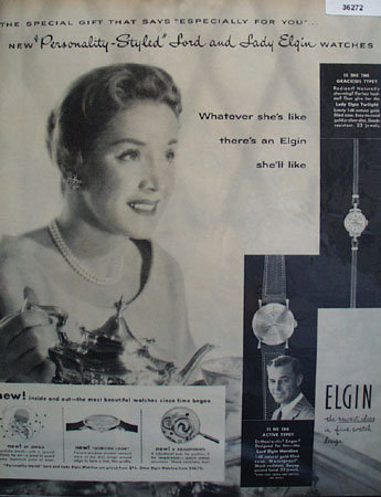 Elgin Lady Elgin Twilight Watch 1957 Ad