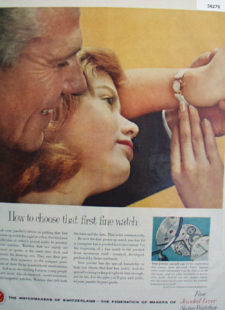 Watchmakers of Switzerland 1958 Ad