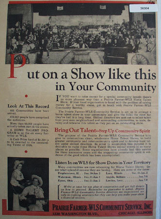 Prairie Farmer WLS Community Service 1936 Ad