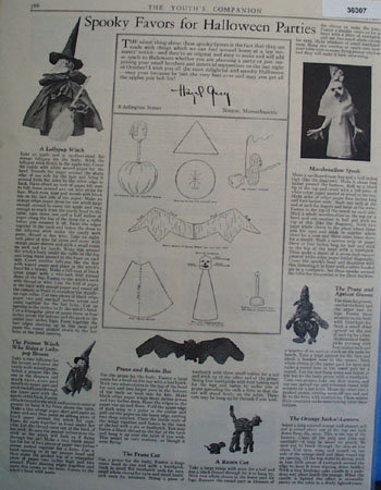 Spooky Favors for Halloween Parties 1926 Ad