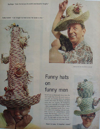 Funny Hats on Funny Men 1957 Pictures