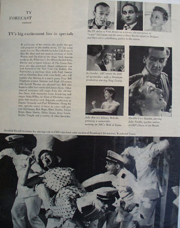 Fall TV Forecast 1958 Article