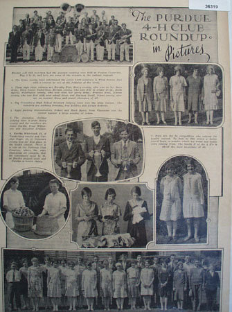 Purdue 4-H Club Roundup In Pictures 1930