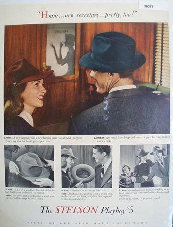 Stetson Playboy Hat 1941 Ad