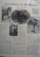 Cow Ponies In The Movies Article 1926